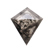 1.15 CT Natural Kite Cut Salt and Pepper Rose Cut Diamond - Minimal Carbon