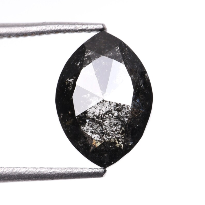 salt and pepper marquise diamond