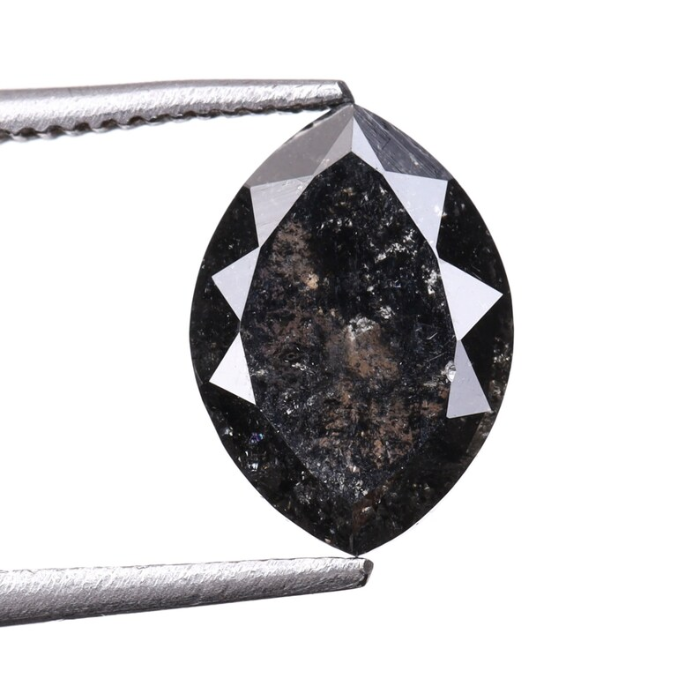 salt and pepper marquise diamond