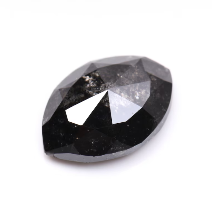 salt and pepper marquise diamond