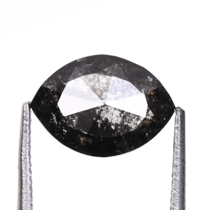 salt and pepper marquise diamond