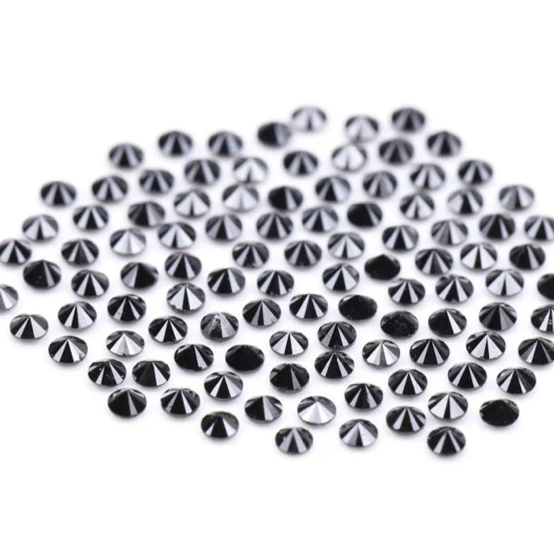 1.1 MM to 1.5 MM Enhanced Black Round Brilliant Cut Diamonds
