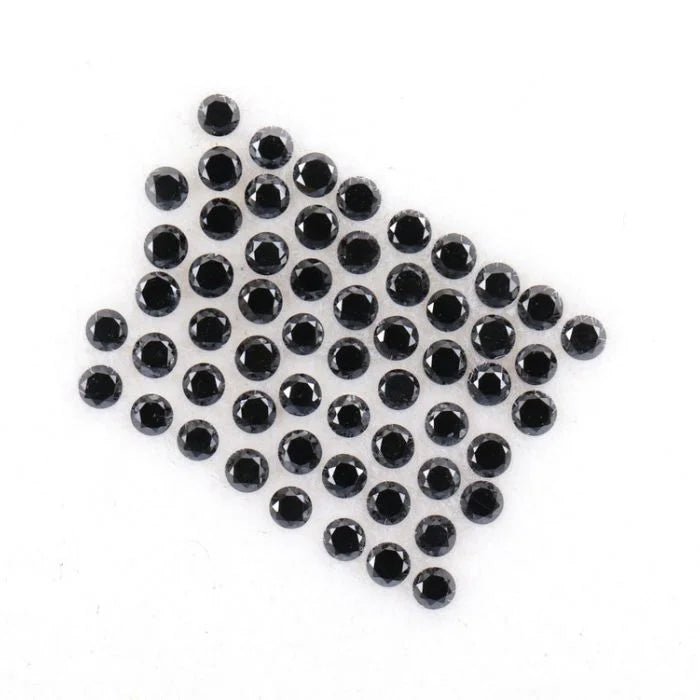 1.20 MM Round Brilliant Cut Black Natural Loose Diamond