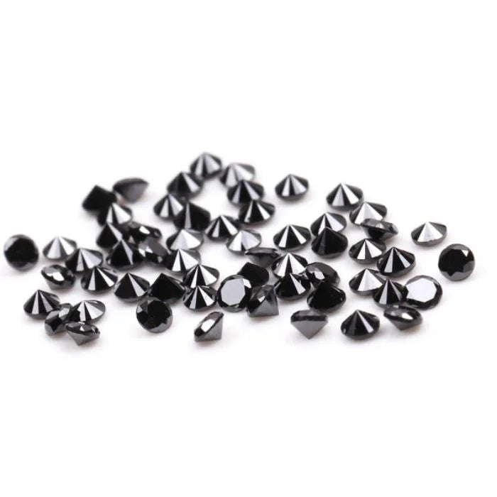 1.20 MM Round Brilliant Cut Black Natural Loose Diamond