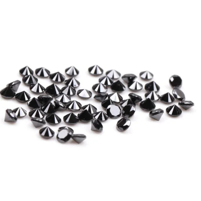 1.20 MM Round Brilliant Cut Black Natural Loose Diamond