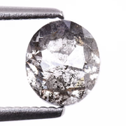 1.21 CT Oval Cut Salt and Pepper Natural Earth Mined Diamond