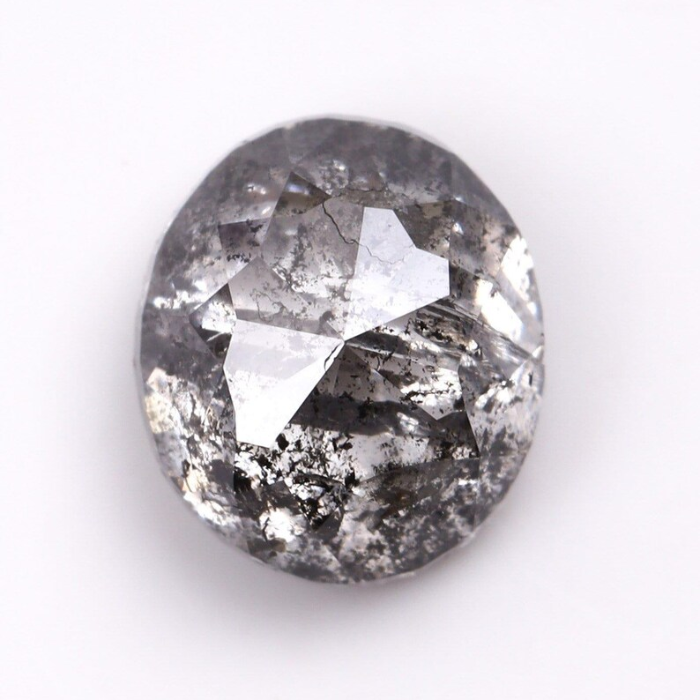 1.21 CT Oval Cut Salt and Pepper Natural Earth Mined Diamond