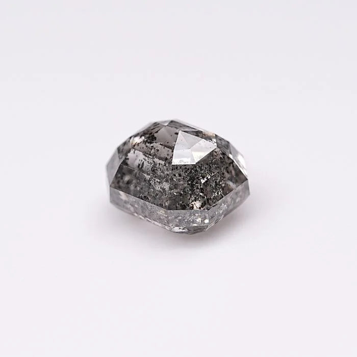 1.21 CT, Salt & Pepper Emerald Cut Geometric Solitaire Loose Diamond
