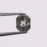 1.21 CT, Salt & Pepper Emerald Cut Geometric Solitaire Loose Diamond