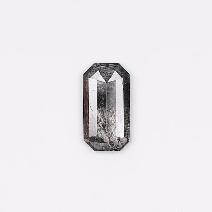 1.22 CT Elongated Emerald Cut Salt & Pepper Loose Diamond
