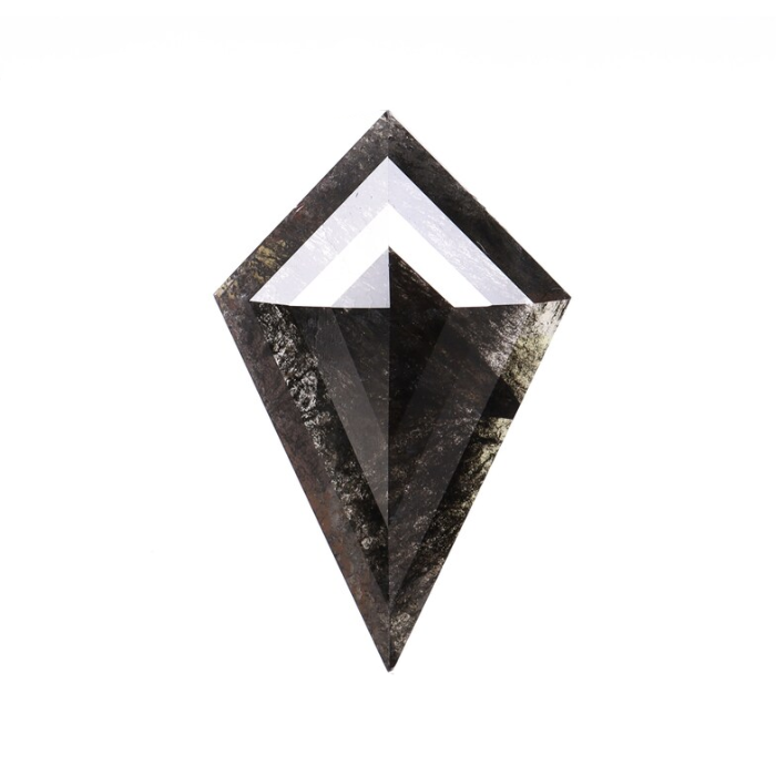 1.24 CT Kite Cut Salt And Pepper Natural Loose Diamond - Minimal Carbon