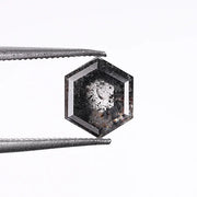 1.26 CT, Hexagon Shape Salt & Pepper Diamond - Minimal Carbon