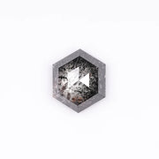 1.26 CT, Hexagon Shape Salt & Pepper Diamond - Minimal Carbon