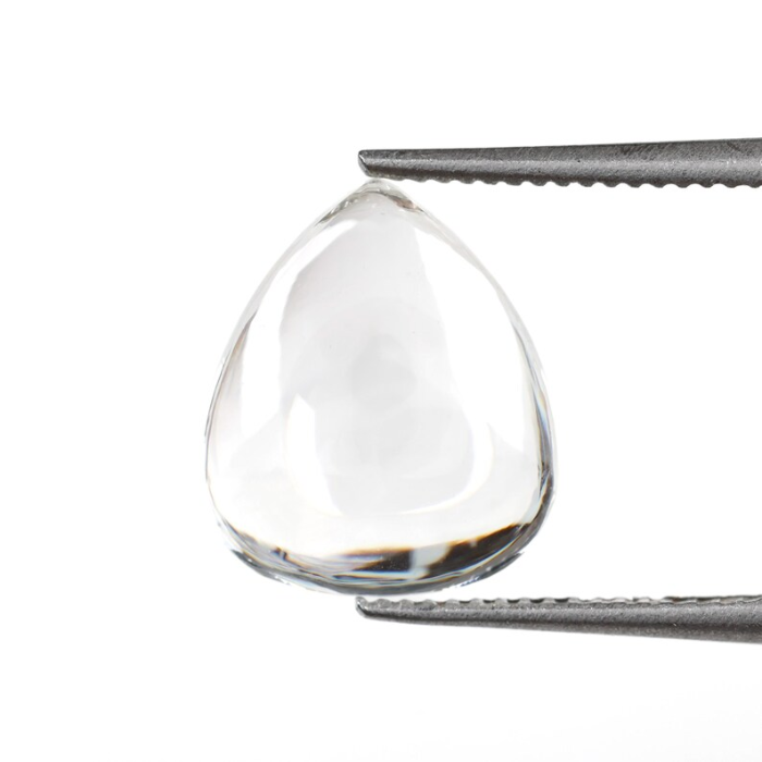 lab grown pear cut cabochon diamond