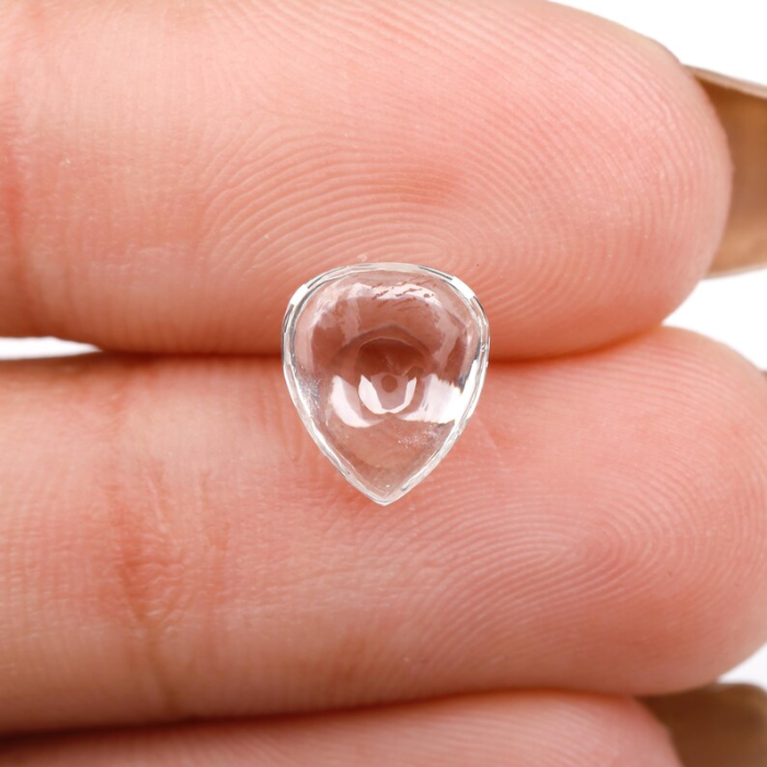 lab grown pear cut cabochon diamond