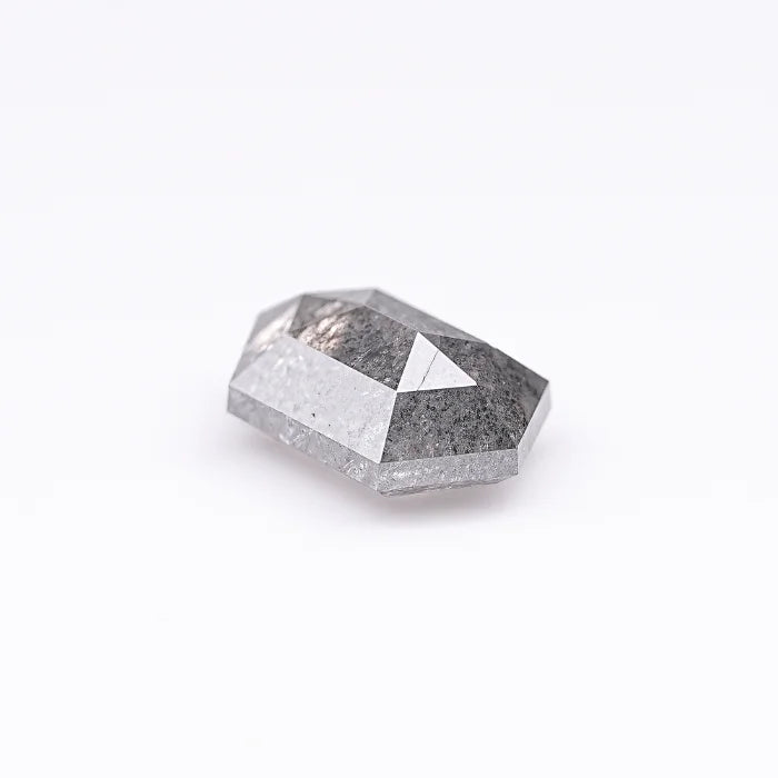 1.28 CT, Hexagon Geometric Shape Gray Salt & Pepper Diamond