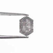 1.28 CT, Hexagon Geometric Shape Gray Salt & Pepper Diamond - Minimal Carbon