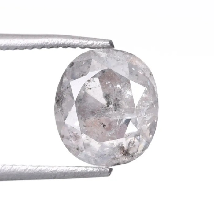 1.29 CT Oval Cut Salt and Pepper Full Cut Diamond