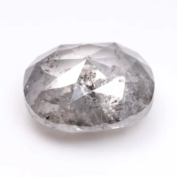 1.29 CT Oval Cut Salt and Pepper Full Cut Diamond
