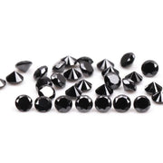 1.30 MM Round Brilliant Cut Black Natural Loose Diamond - Minimal Carbon
