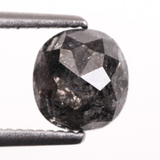 1.34 CT Oval Cut Loose Earth Mined Salt And Pepper Diamond
