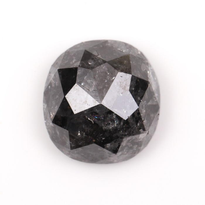 1.34 CT Oval Cut Loose Earth Mined Salt And Pepper Diamond
