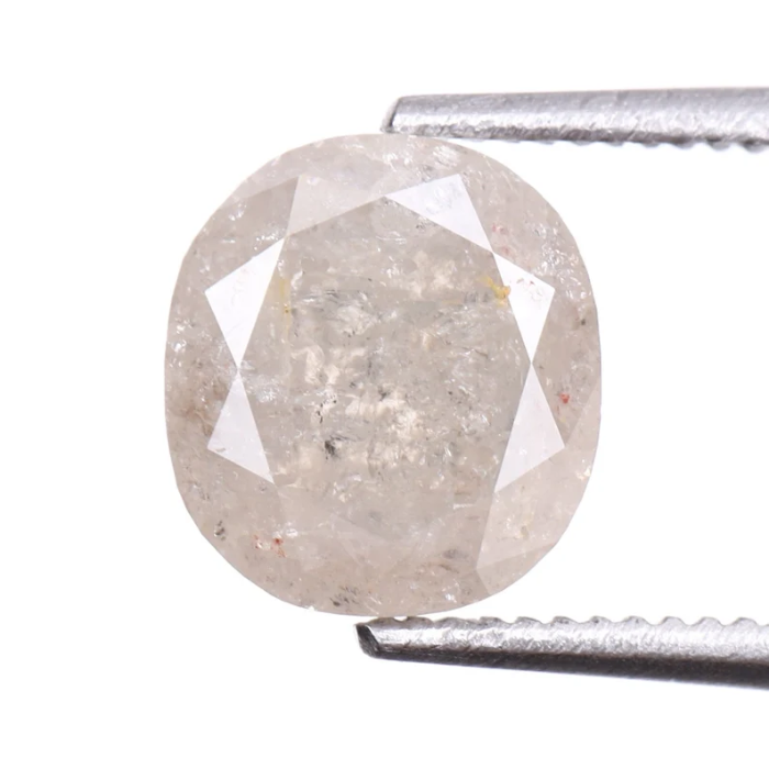 1.34 CT Oval Cut Loose Natural Salt And Pepper Diamond