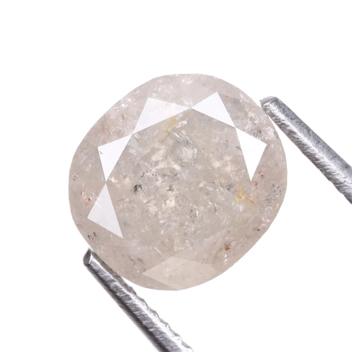 1.34 CT Oval Cut Loose Natural Salt And Pepper Diamond