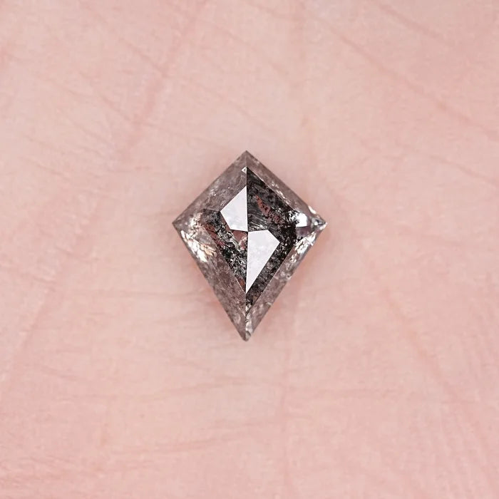 1.37 CT Kite Shape Salt & Pepper Loose Diamond