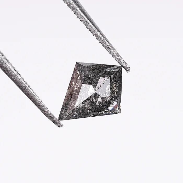 1.37 CT Kite Shape Salt & Pepper Loose Diamond
