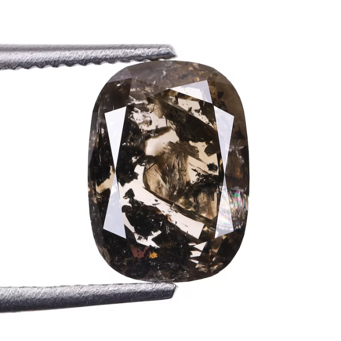 1.37 CT Oval Cut Natural Brown Full Cut Diamond