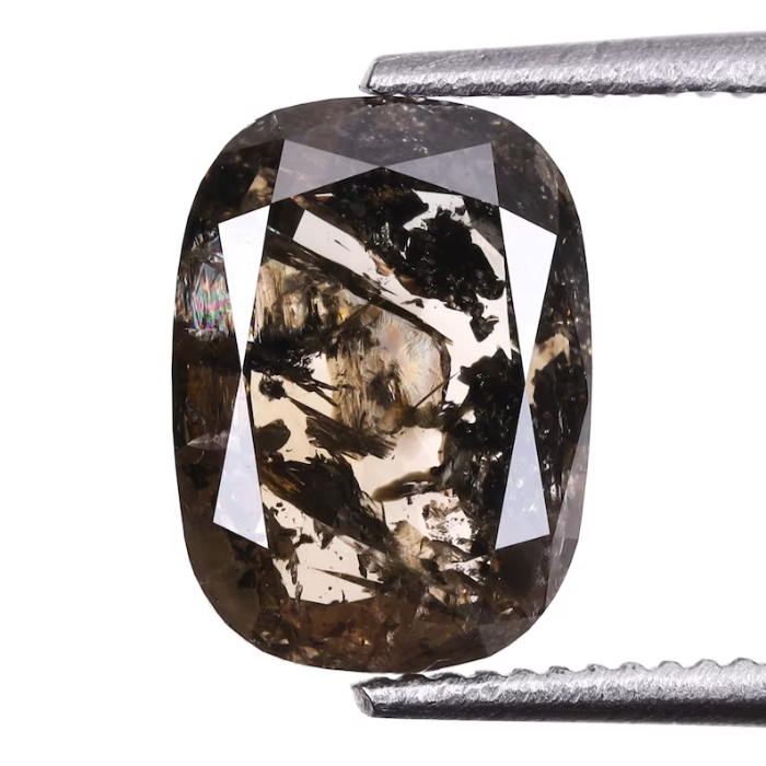 1.37 CT Oval Cut Natural Brown Full Cut Diamond