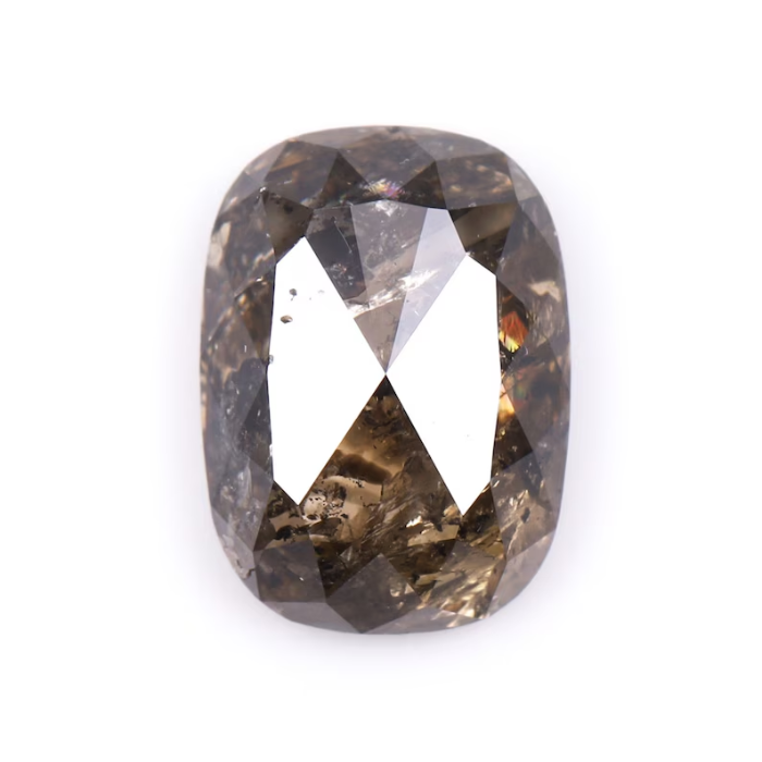 1.37 CT Oval Cut Natural Brown Full Cut Diamond