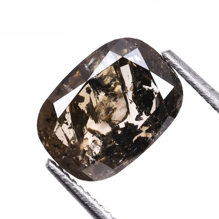 1.37 CT Oval Cut Natural Brown Full Cut Diamond