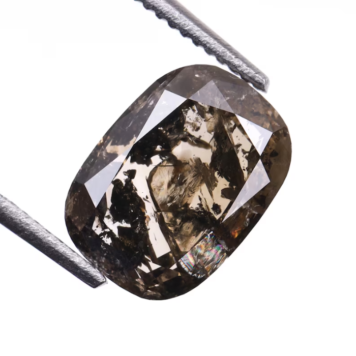 1.37 CT Oval Cut Natural Brown Full Cut Diamond