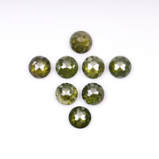 1.39 CT, 3.30 MM | Enhanced Green Color Diamond | Round Rose Cut Diamond - Minimal Carbon