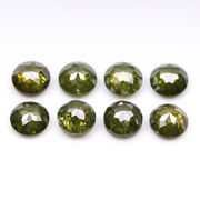 1.39 CT, 3.30 MM | Enhanced Green Color Diamond | Round Rose Cut Diamond - Minimal Carbon