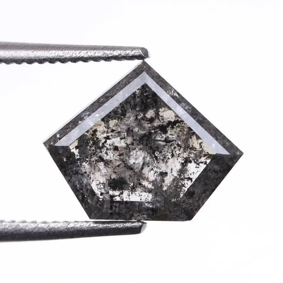 1.42 CT Salt And Pepper Pentagon Cut Diamond