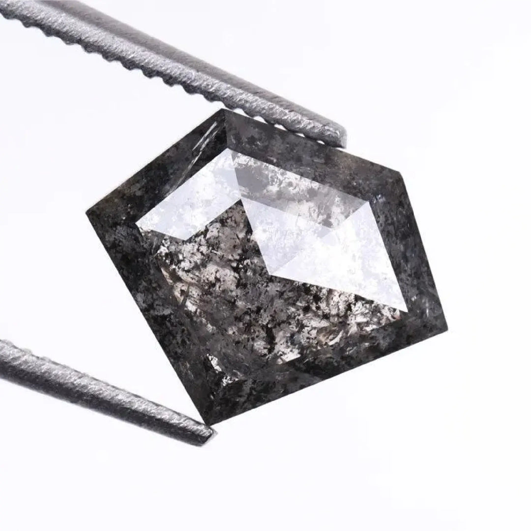 1.42 CT Salt And Pepper Pentagon Cut Diamond