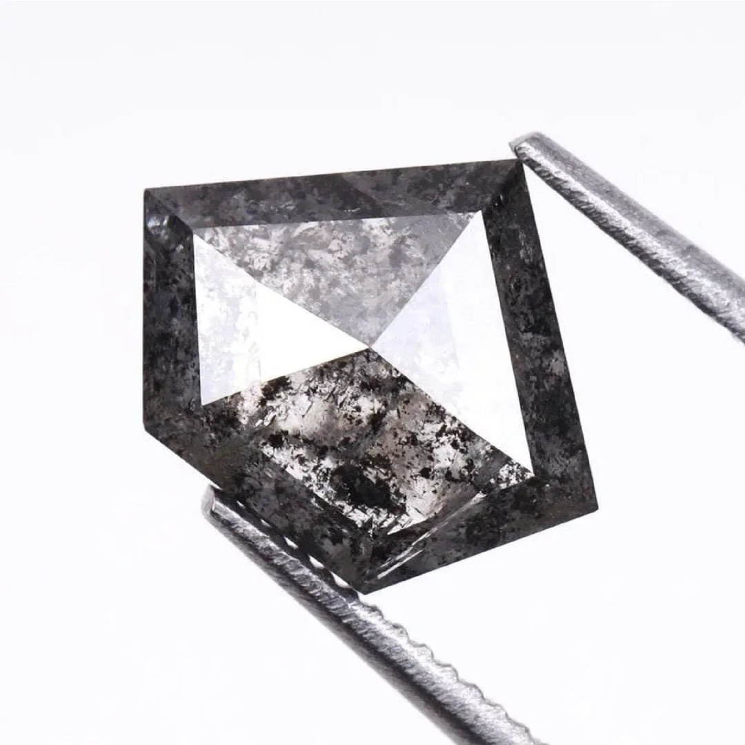 1.42 CT Salt And Pepper Pentagon Cut Diamond
