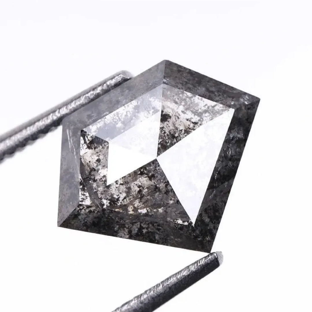 1.42 CT Salt And Pepper Pentagon Cut Diamond