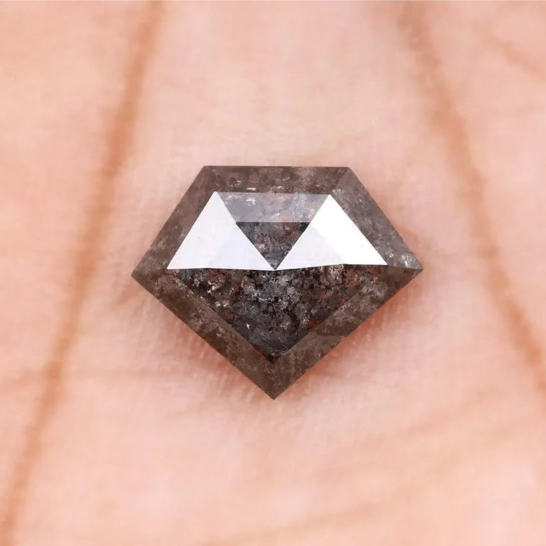 1.42 CT Salt And Pepper Pentagon Cut Diamond