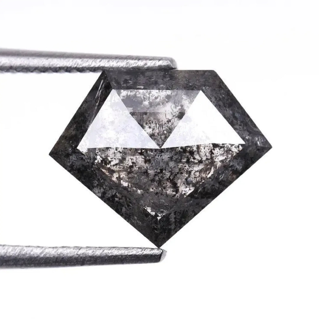 1.42 CT Salt And Pepper Pentagon Cut Diamond