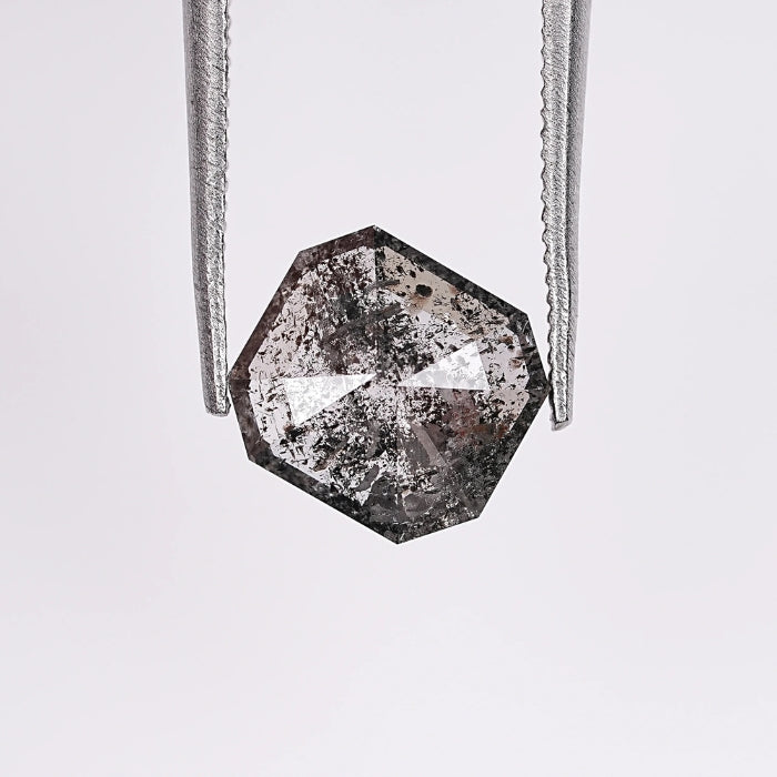 1.43 CT, Emerald Cut Natural Salt & Pepper Diamond Loose