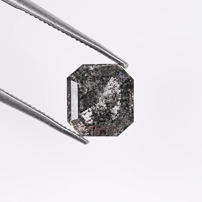 1.43 CT, Emerald Cut Natural Salt & Pepper Diamond Loose