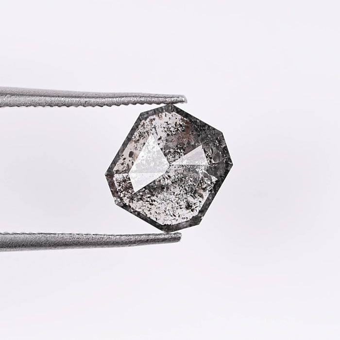 1.43 CT, Emerald Cut Natural Salt & Pepper Diamond Loose