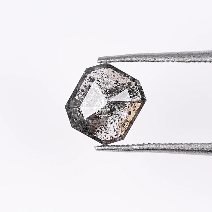 1.43 CT, Emerald Cut Natural Salt & Pepper Diamond Loose
