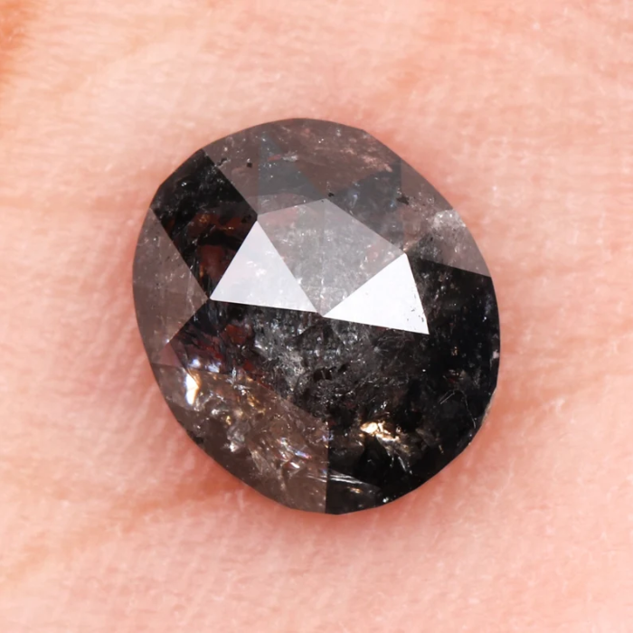 1.45 CT Oval Cut Natural Earth Mined Rose Cut Diamond