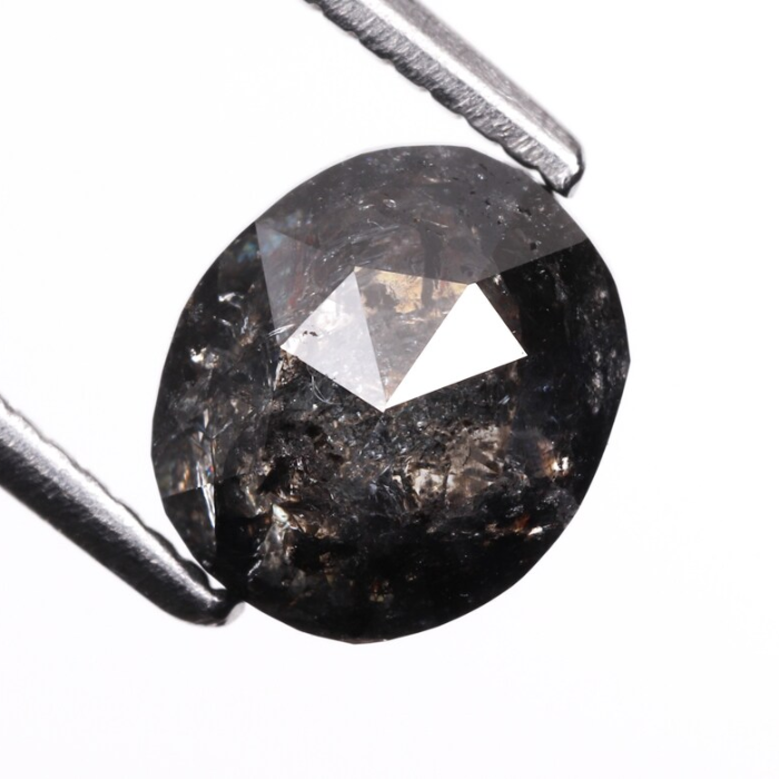 1.45 CT Oval Cut Natural Earth Mined Rose Cut Diamond