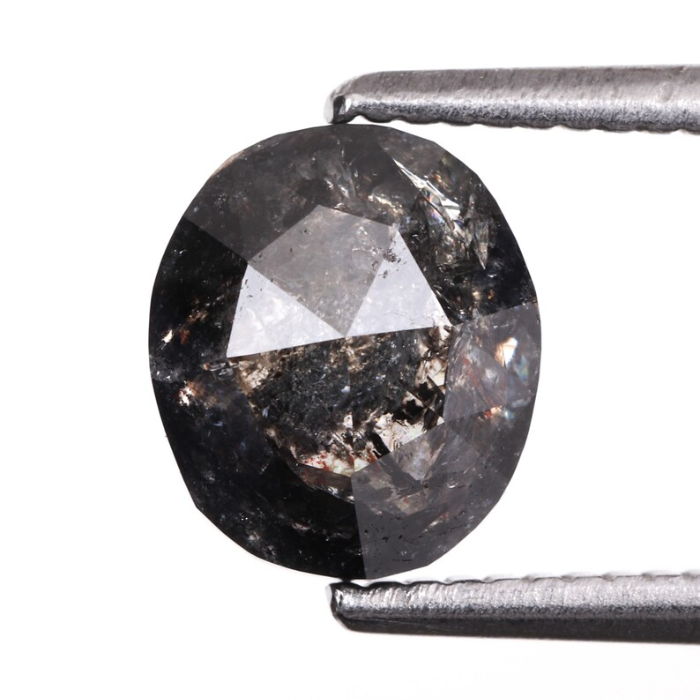 1.45 CT Oval Cut Natural Earth Mined Rose Cut Diamond